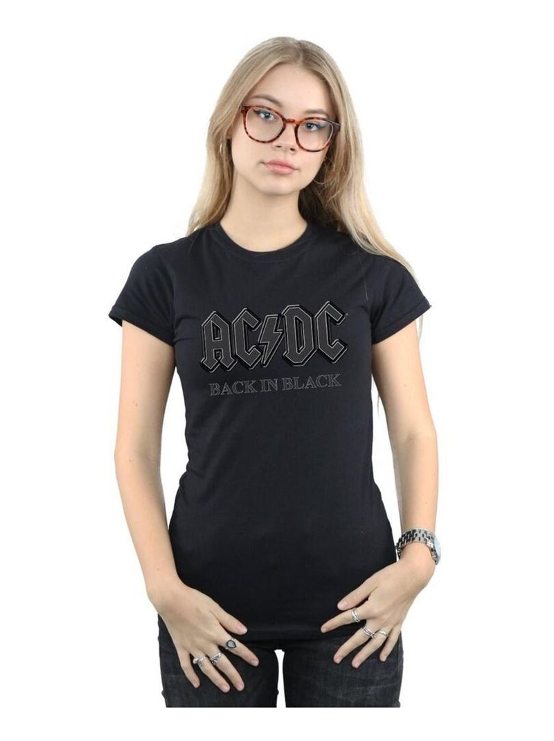 AC/DC - T-shirt BACK IN BLACK Noir - Kiabi