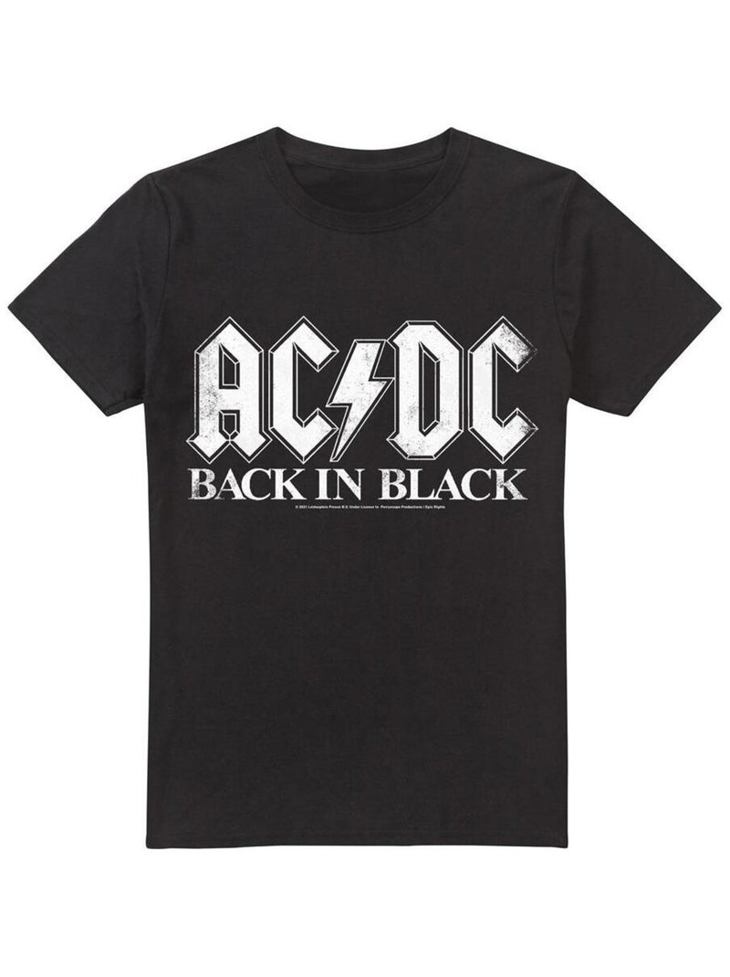 AC/DC - T-shirt BACK IN BLACK Noir - Kiabi