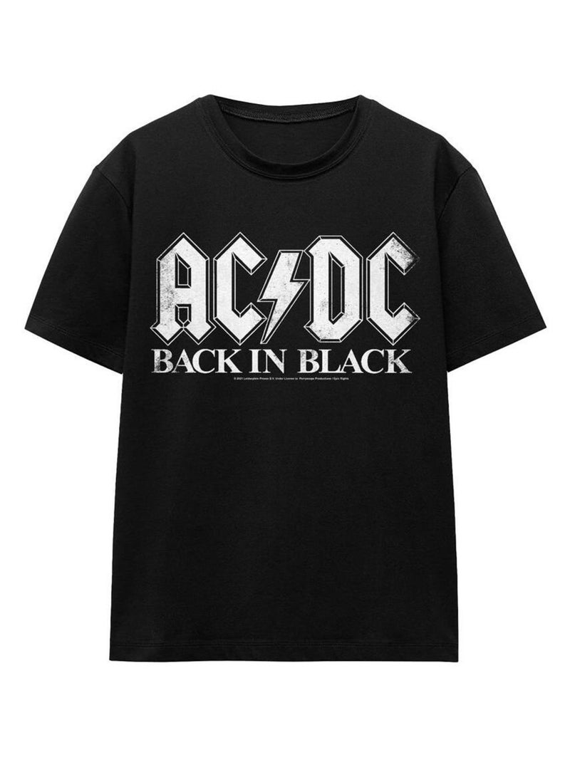 AC/DC - T-shirt BACK IN BLACK Noir - Kiabi