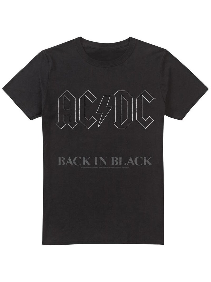 AC/DC - T-shirt BACK IN BLACK Noir - Kiabi