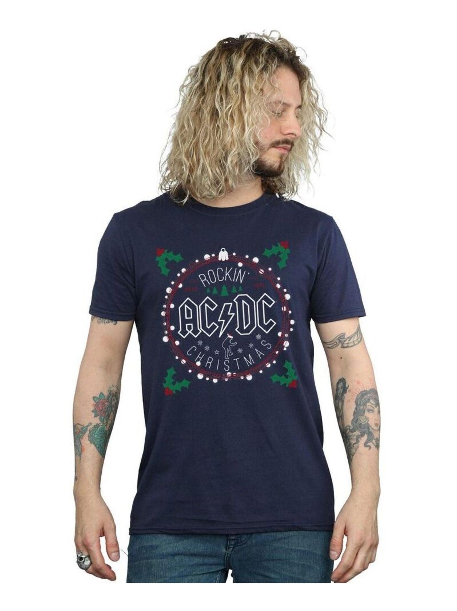 AC/DC T-Shirt Uomo, Modello High Voltage, Nero, Taglie S E XL, Licenza Ufficiale