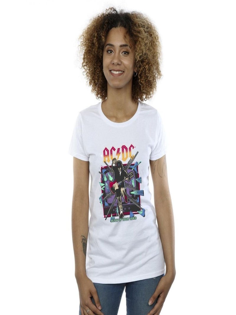 ACDC - T-shirt BLOW UP YOUR VIDEO Blanc - Kiabi