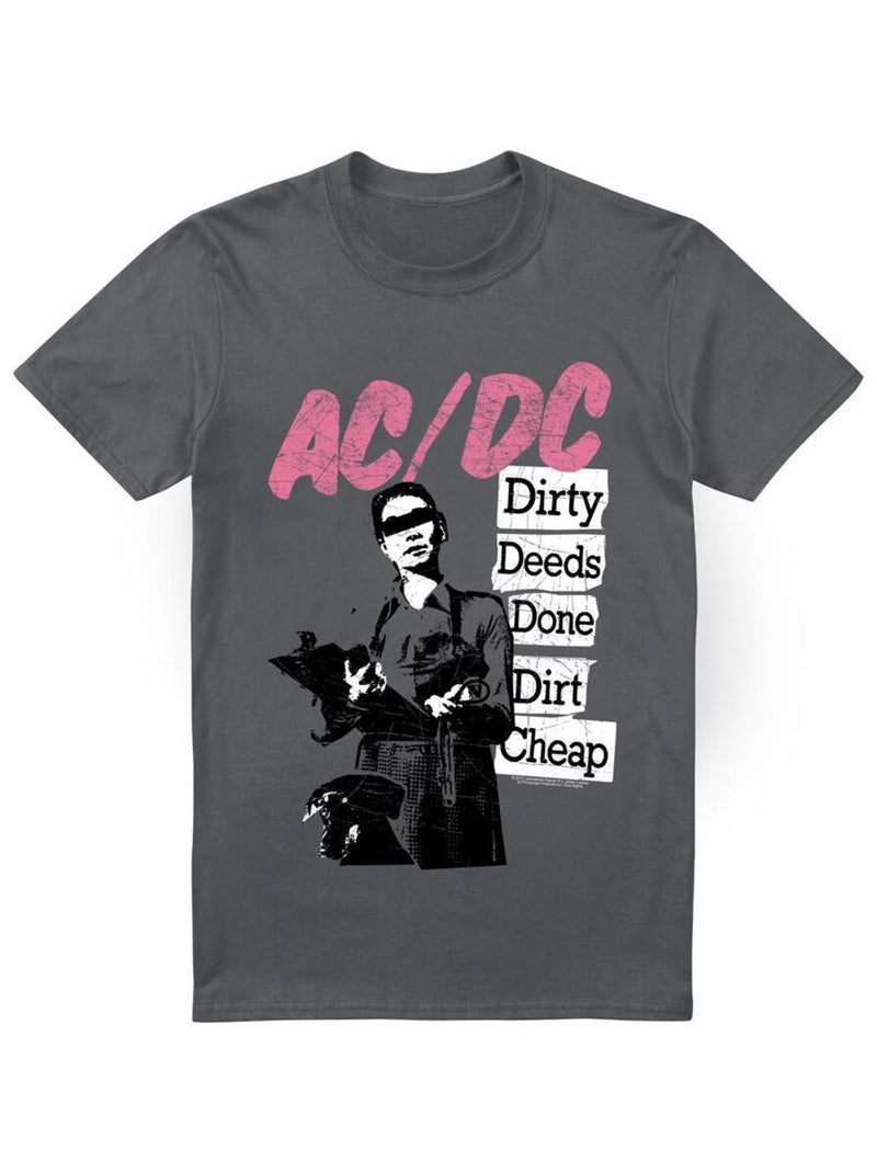 AC/DC - T-shirt DIRTY DEEDS Gris Noir - Kiabi