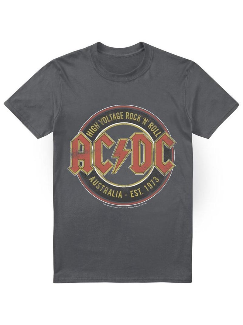AC/DC - T-shirt EST. '73 Gris Noir - Kiabi