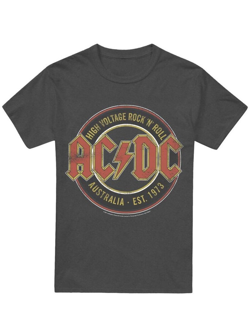 AC/DC - T-shirt EST. '73 Gris Noir - Kiabi