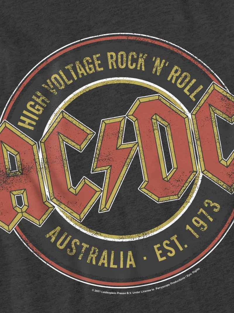 AC/DC - T-shirt EST. '73 Gris Noir - Kiabi