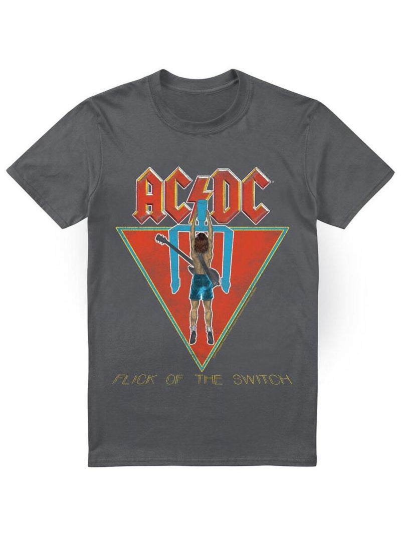 AC/DC - T-shirt FLICK OF THE SWITCH Gris Noir - Kiabi