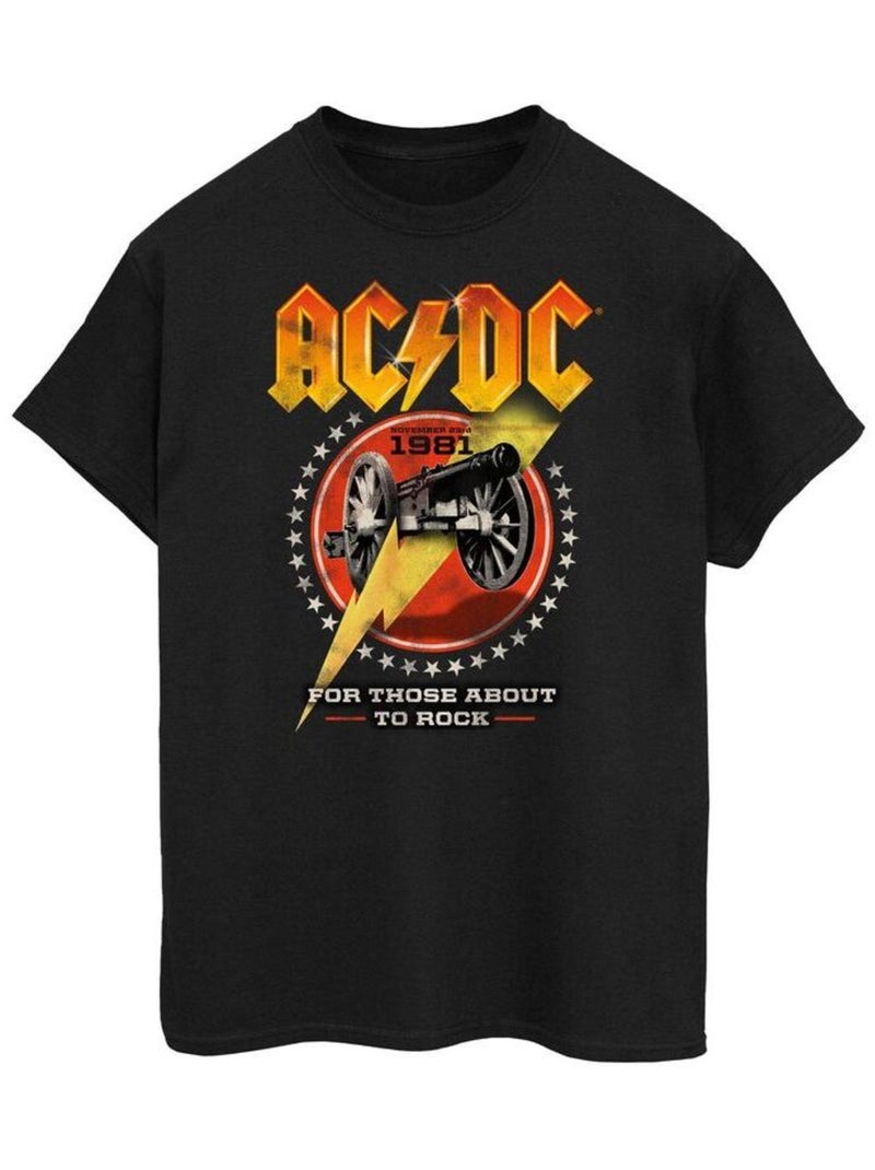 AC/DC - T-shirt FOR THOSE ABOUT TO ROCK Noir - Kiabi