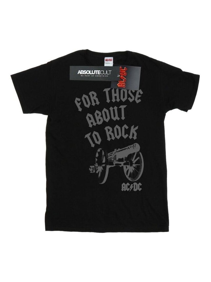 AC/DC - T-shirt FOR THOSE ABOUT TO ROCK Noir - Kiabi