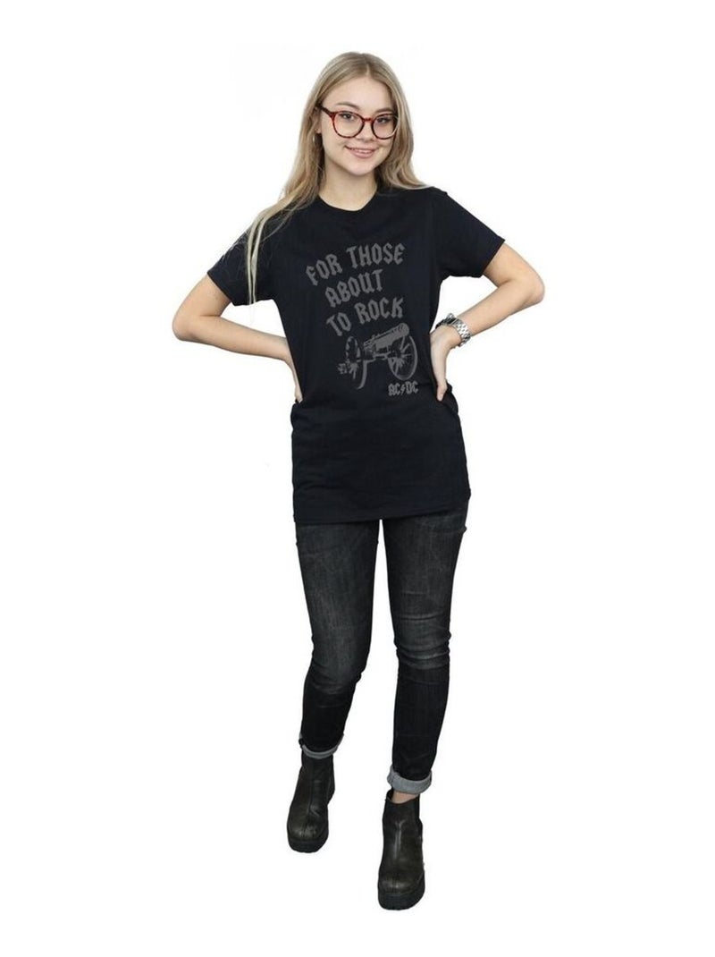 AC/DC - T-shirt FOR THOSE ABOUT TO ROCK Noir - Kiabi