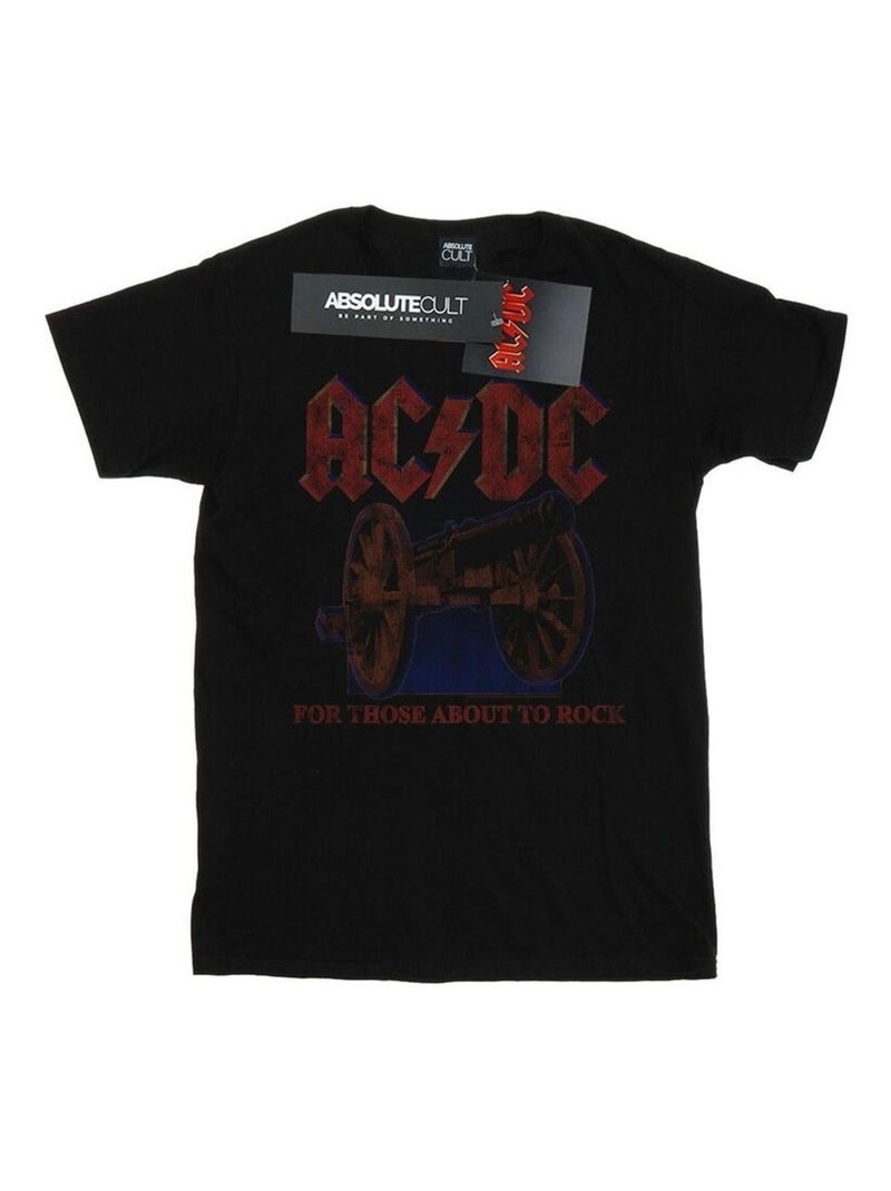 AC/DC - T-shirt FOR THOSE ABOUT TO ROCK Noir - Kiabi