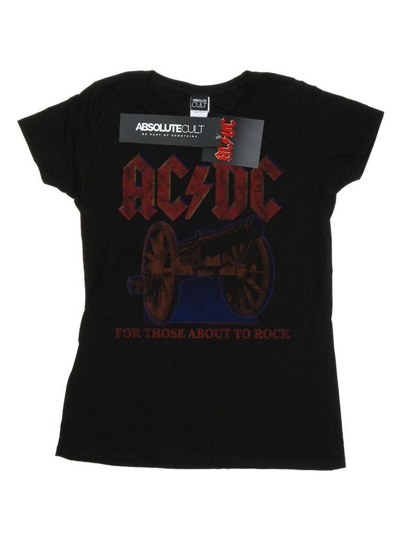AC/DC - T-shirt FOR THOSE ABOUT TO ROCK Noir - Kiabi