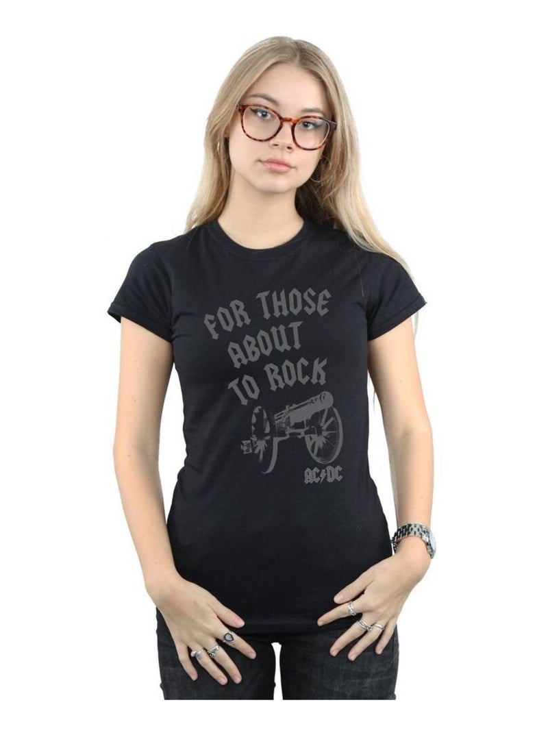 AC/DC - T-shirt FOR THOSE ABOUT TO ROCK Noir - Kiabi