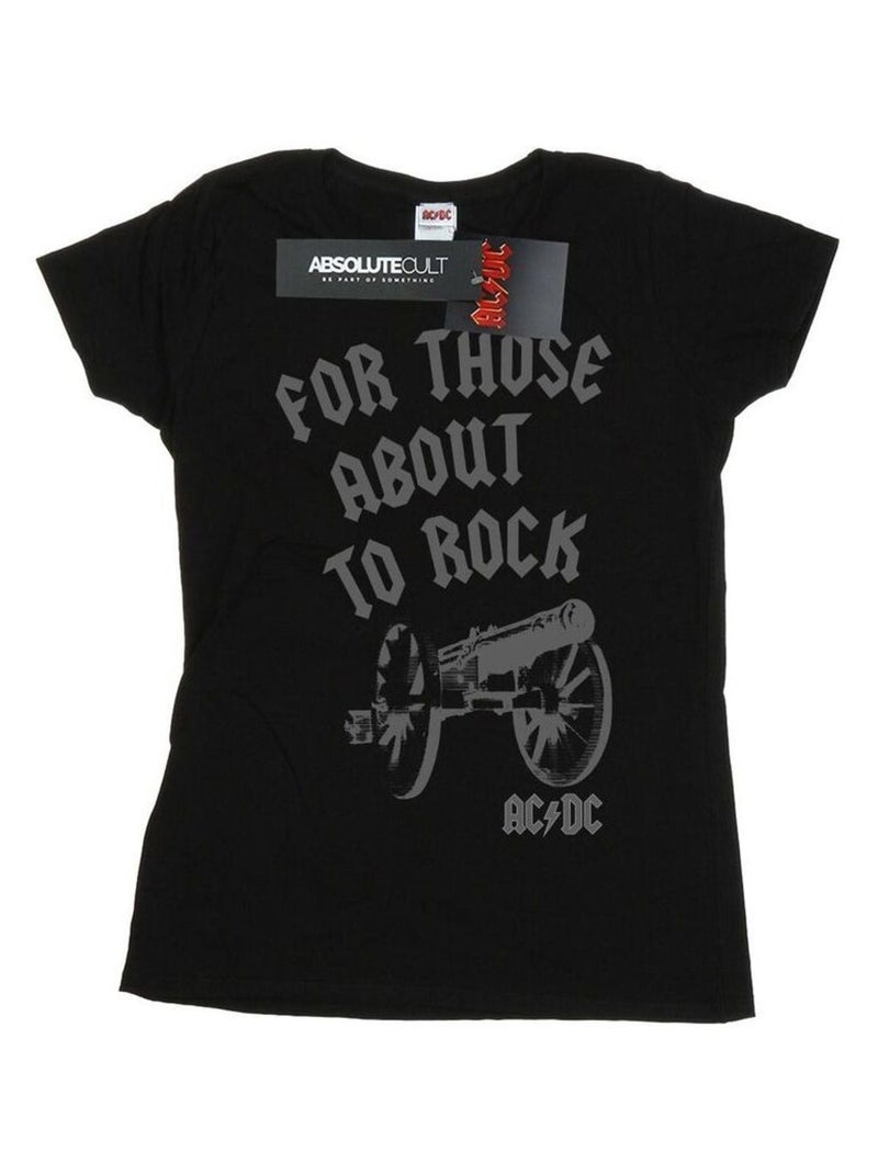 AC/DC - T-shirt FOR THOSE ABOUT TO ROCK Noir - Kiabi