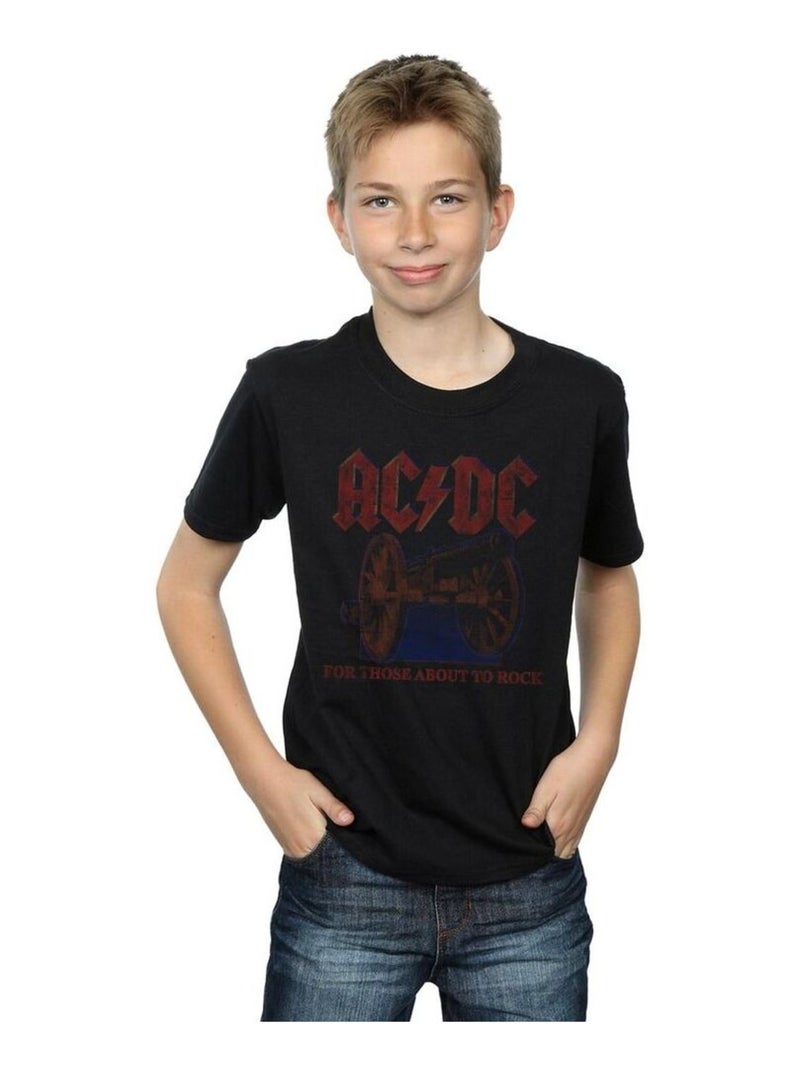 AC/DC - T-shirt FOR THOSE ABOUT TO ROCK Noir - Kiabi