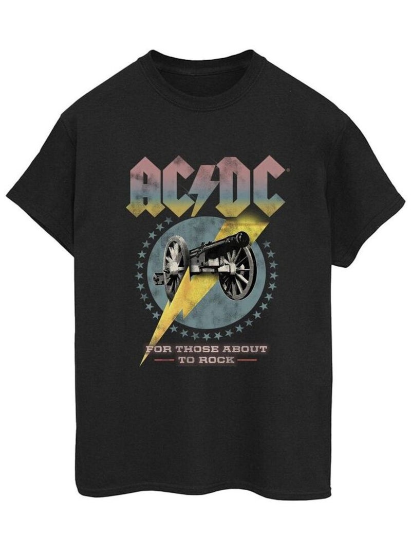 AC/DC - T-shirt FOR THOSE ABOUT TO ROCK Noir - Kiabi