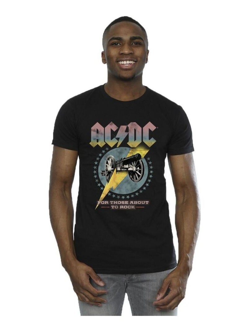 AC/DC - T-shirt FOR THOSE ABOUT TO ROCK Noir - Kiabi