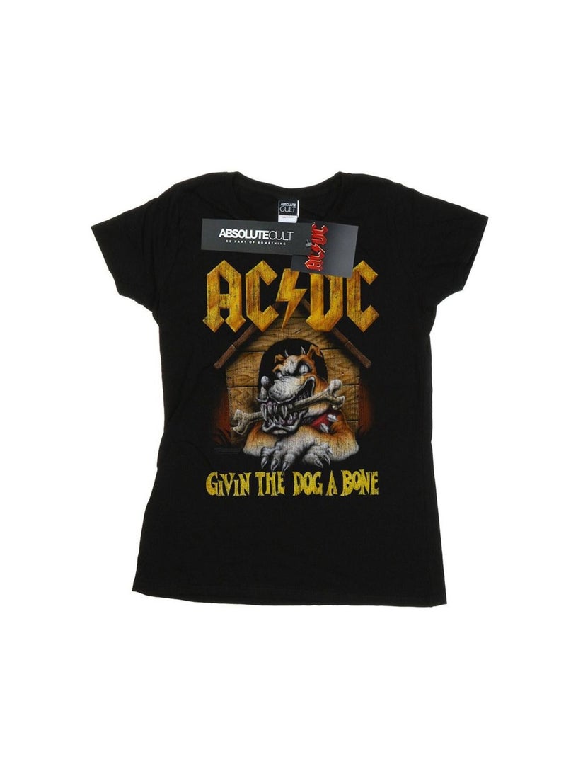 AC/DC - T-shirt GIVE THE DOG A BONE Noir - Kiabi