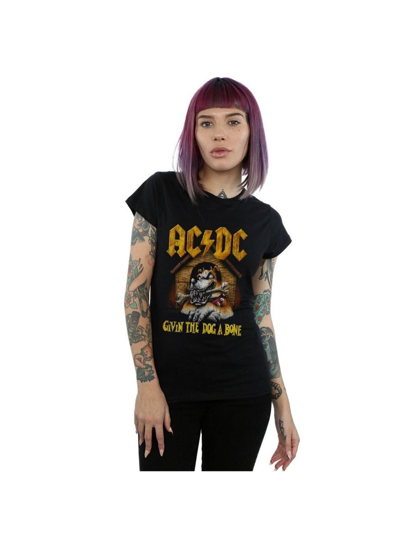 AC/DC - T-shirt GIVE THE DOG A BONE Noir - Kiabi