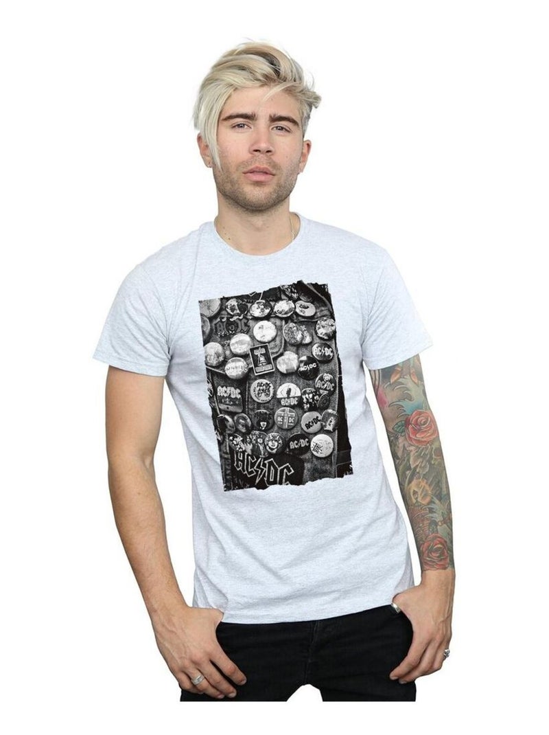 AC/DC - T-shirt Gris chiné - Kiabi