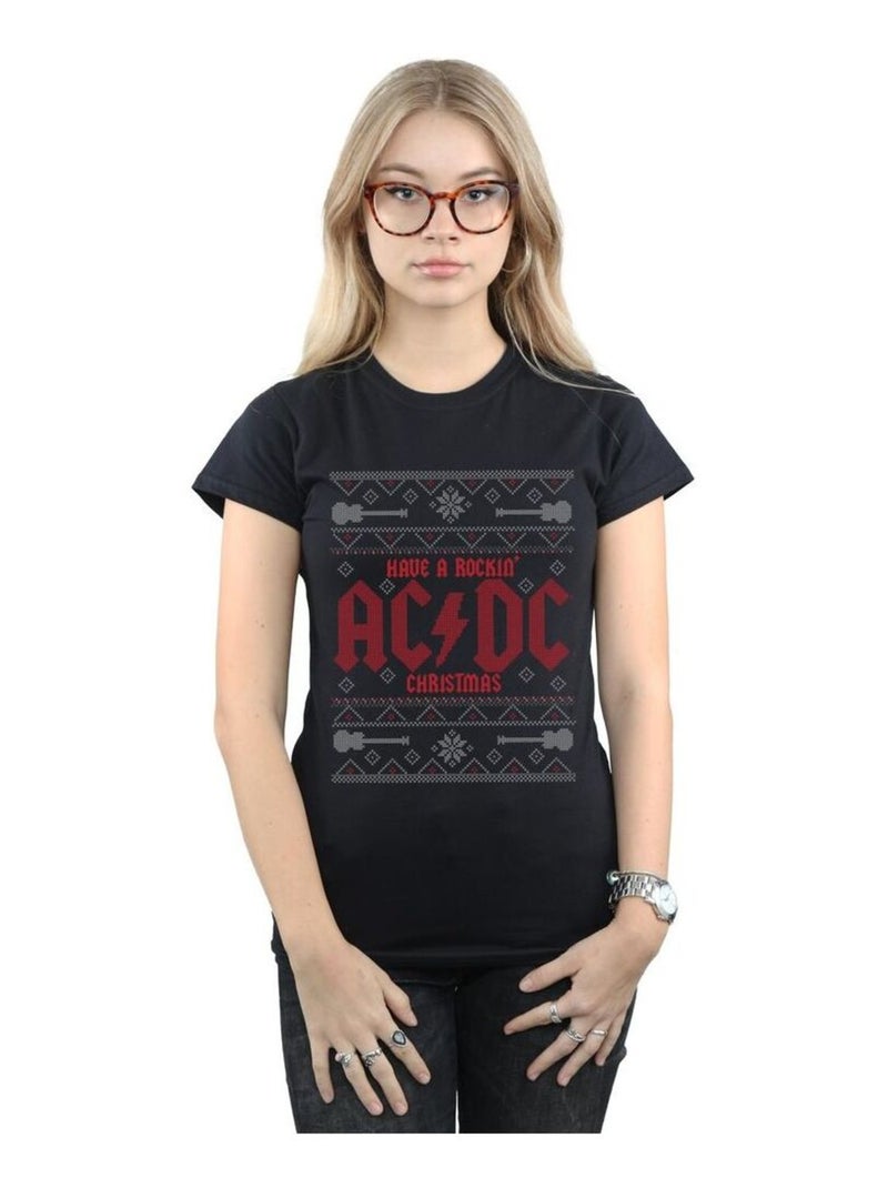ACDC - T-shirt HAVE A ROCKIN CHRISTMAS Noir - Kiabi