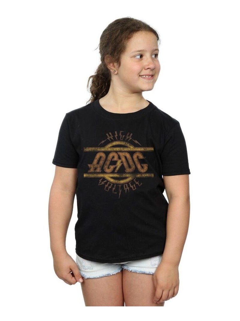 AC/DC - T-shirt HIGH VOLTAGE Noir - Kiabi