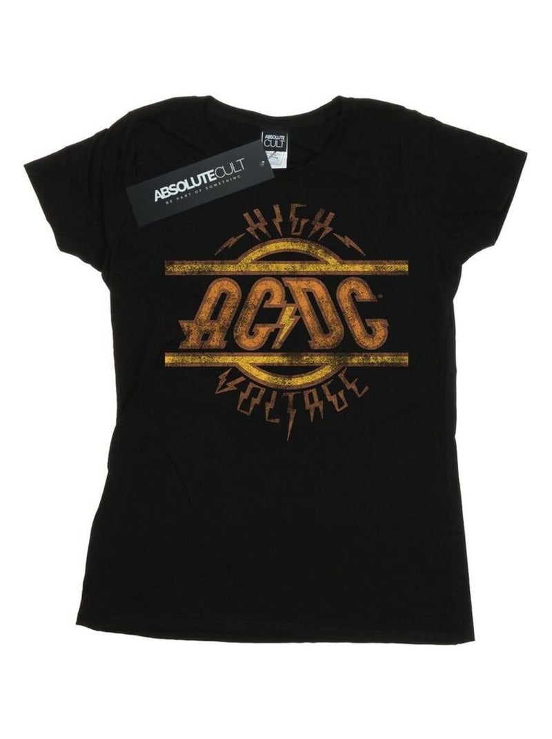 AC/DC - T-shirt HIGH VOLTAGE Noir - Kiabi