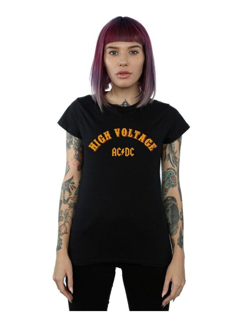 AC/DC - T-shirt HIGH VOLTAGE Noir - Kiabi