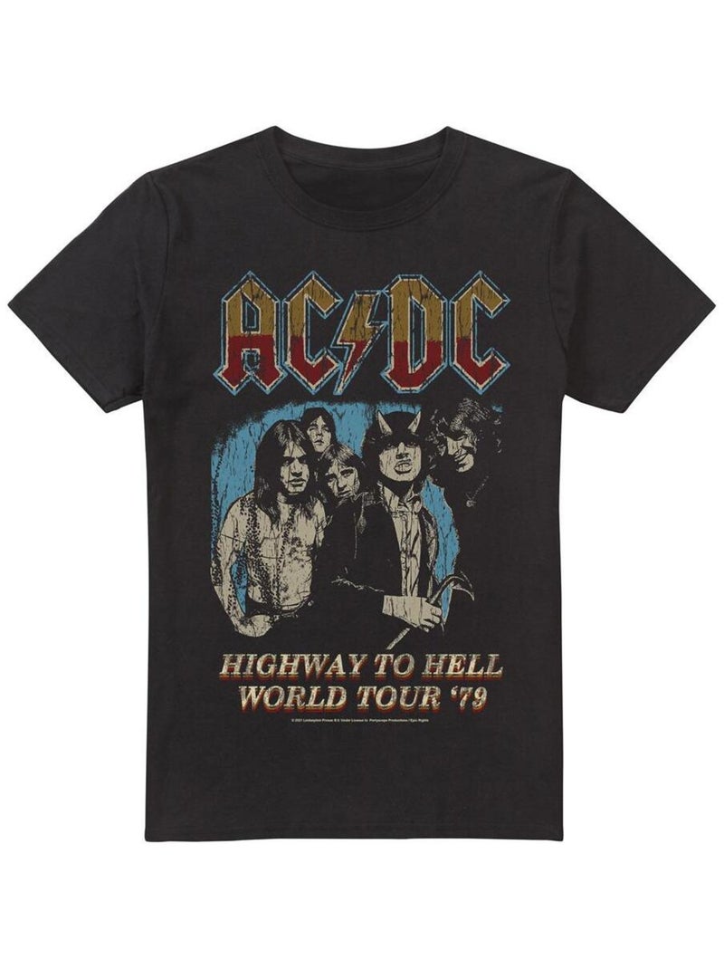 AC/DC - T-shirt HIGHWAY WORLD TOUR Noir - Kiabi