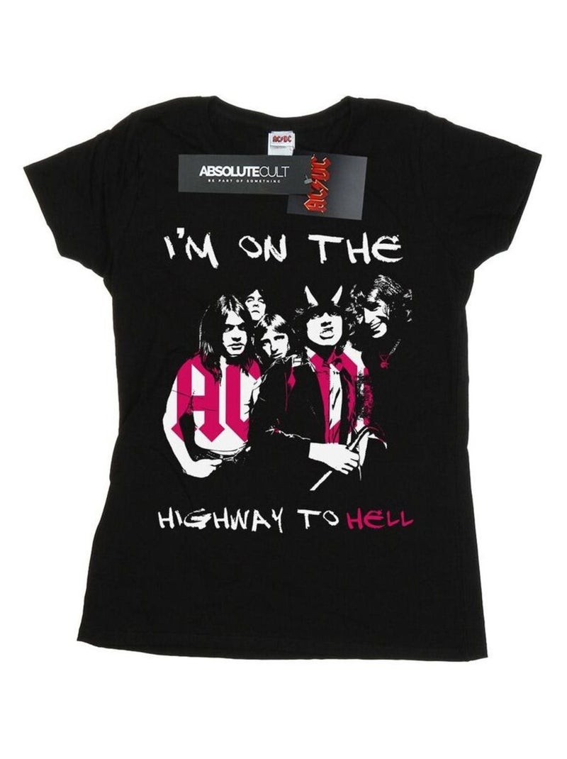 AC/DC - T-shirt I'M ON THE HIGHWAY TO HELL Noir - Kiabi