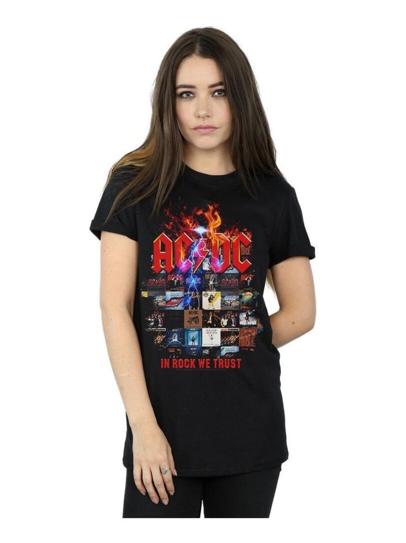 AC/DC - T-shirt IN ROCK WE TRUST Noir - Kiabi