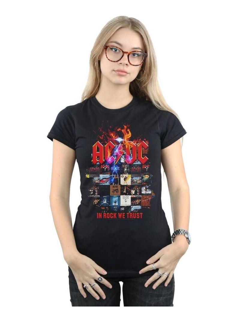 AC/DC - T-shirt IN ROCK WE TRUST Noir - Kiabi