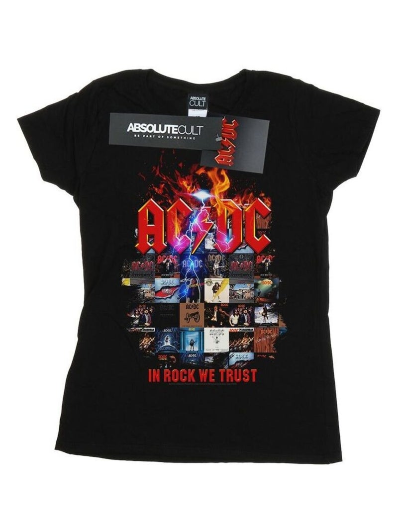 AC/DC - T-shirt IN ROCK WE TRUST Noir - Kiabi
