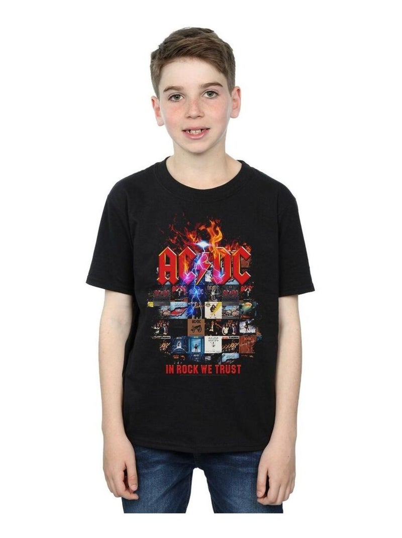 AC/DC - T-shirt IN ROCK WE TRUST Noir - Kiabi