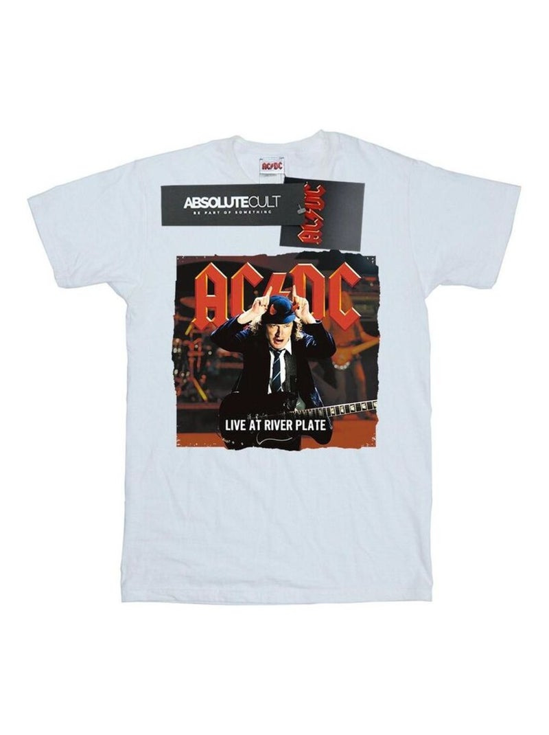 AC/DC - T-shirt LIVE AT RIVER PLATE COLUMBIA RECORDS Blanc - Kiabi