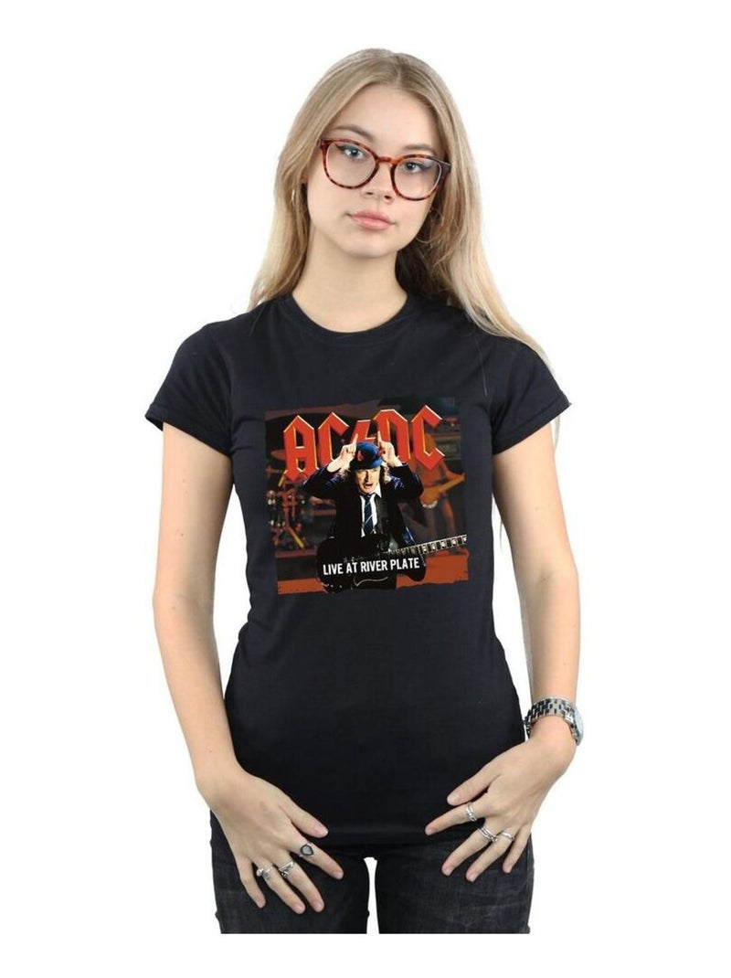 AC/DC - T-shirt LIVE AT RIVER PLATE COLUMBIA RECORDS Noir - Kiabi