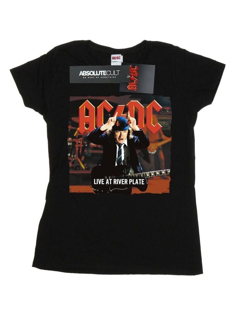 AC/DC - T-shirt LIVE AT RIVER PLATE COLUMBIA RECORDS Noir - Kiabi