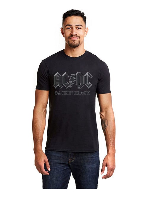 AC/DC - T-shirt manches courtes BACK IN BLACK - Kiabi