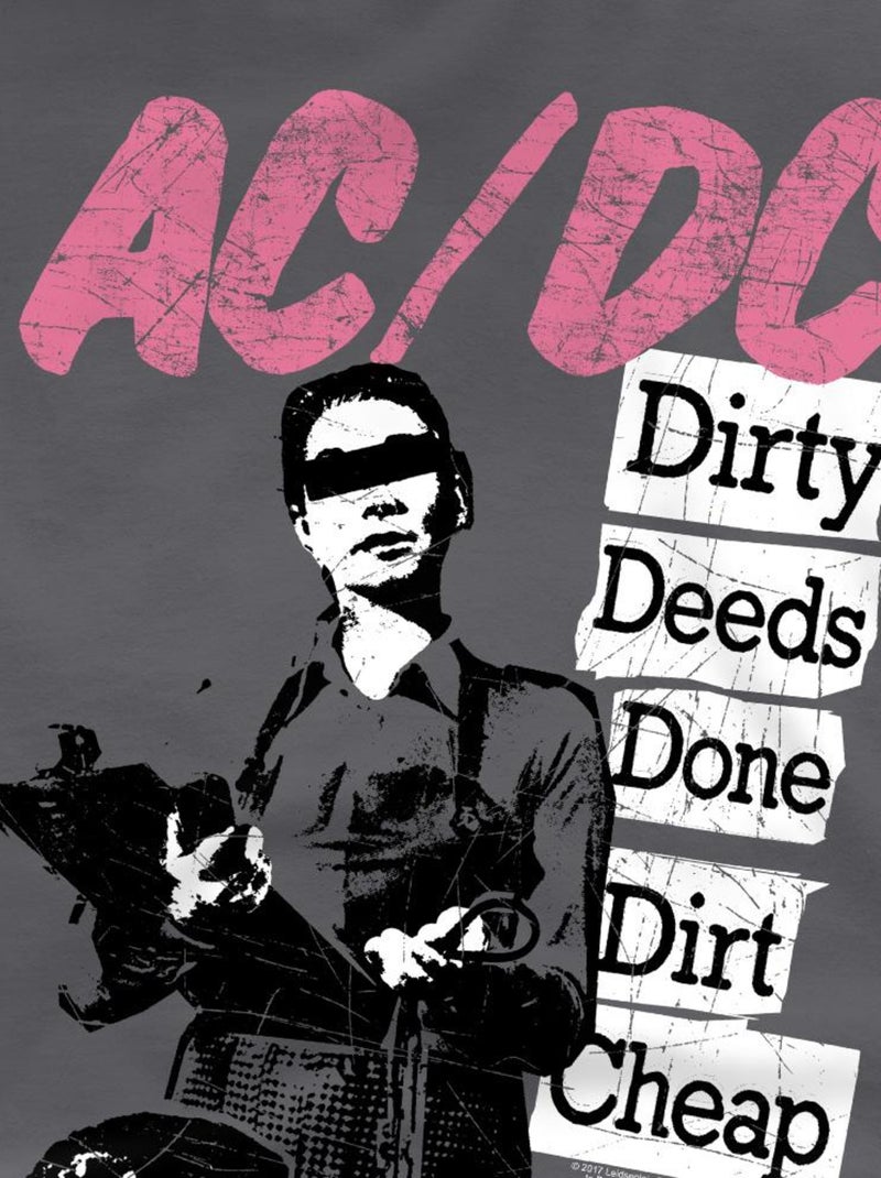 AC/DC - T-shirt manches courtes DIRTY DEEDS Gris Noir - Kiabi