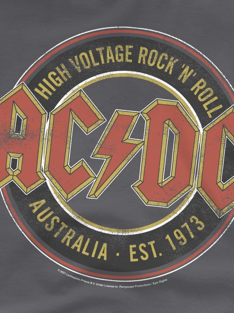 AC/DC - T-shirt manches courtes EST. '73 Gris Noir - Kiabi