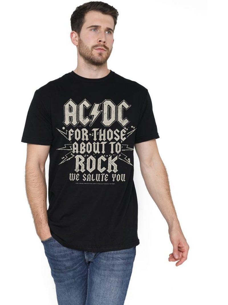 AC/DC - T-shirt manches courtes SALUTE Noir - Kiabi