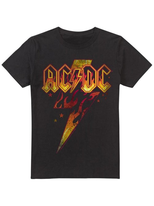 AC/DC - T-shirt motif éclair enflammé - Kiabi
