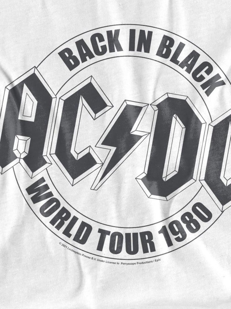 AC/DC - T-shirt motif emblème TOUR Blanc - Kiabi