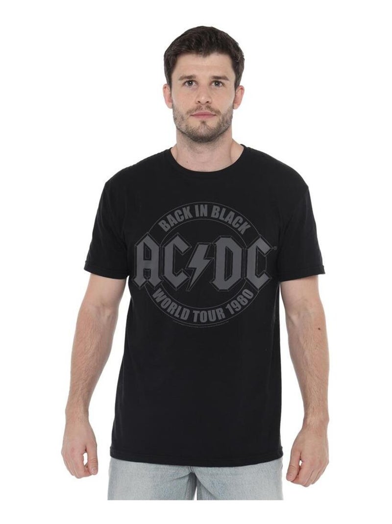 AC/DC - T-shirt motif emblème TOUR Noir - Kiabi