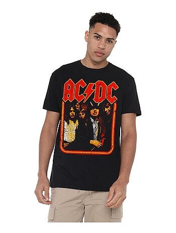 AC/DC - T-shirt motif groupe et usé