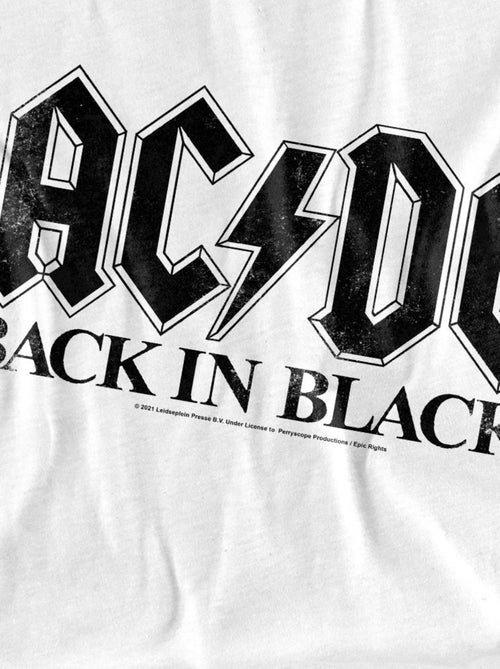AC/DC - T-shirt motif logo BACK IN BLACK - Kiabi