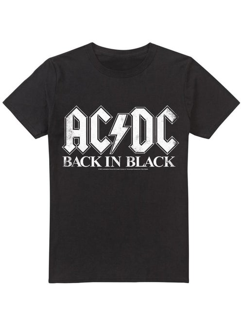 AC/DC - T-shirt motif logo BACK IN BLACK - Kiabi AC/DC - T-shirt motif logo BACK IN BLACK - Kiabi