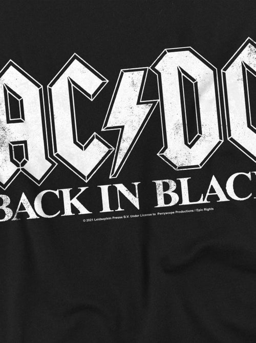 AC/DC - T-shirt motif logo BACK IN BLACK - Kiabi AC/DC - T-shirt motif logo BACK IN BLACK - Kiabi