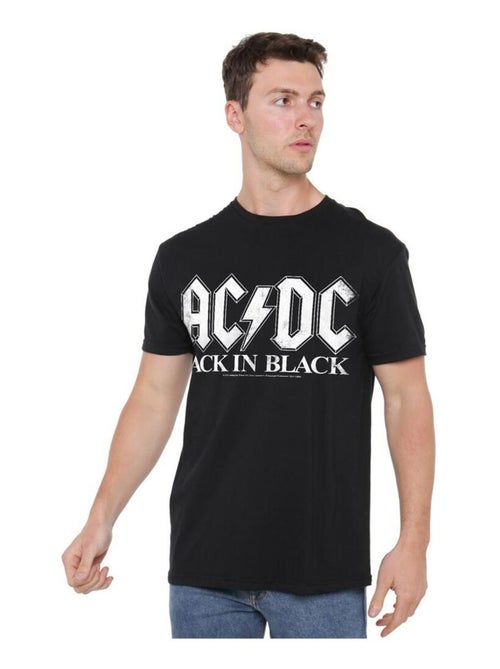 AC/DC - T-shirt motif logo BACK IN BLACK - Kiabi AC/DC - T-shirt motif logo BACK IN BLACK - Kiabi