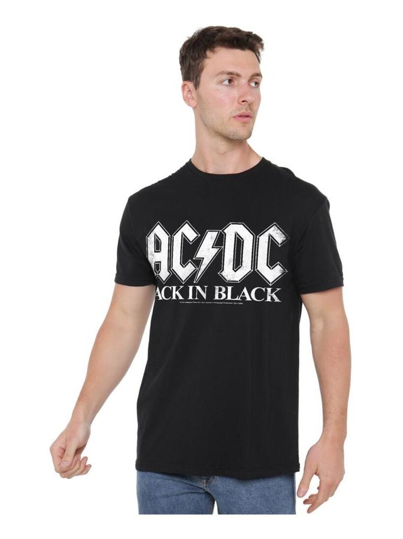 AC/DC - T-shirt motif logo BACK IN BLACK Noir - Kiabi